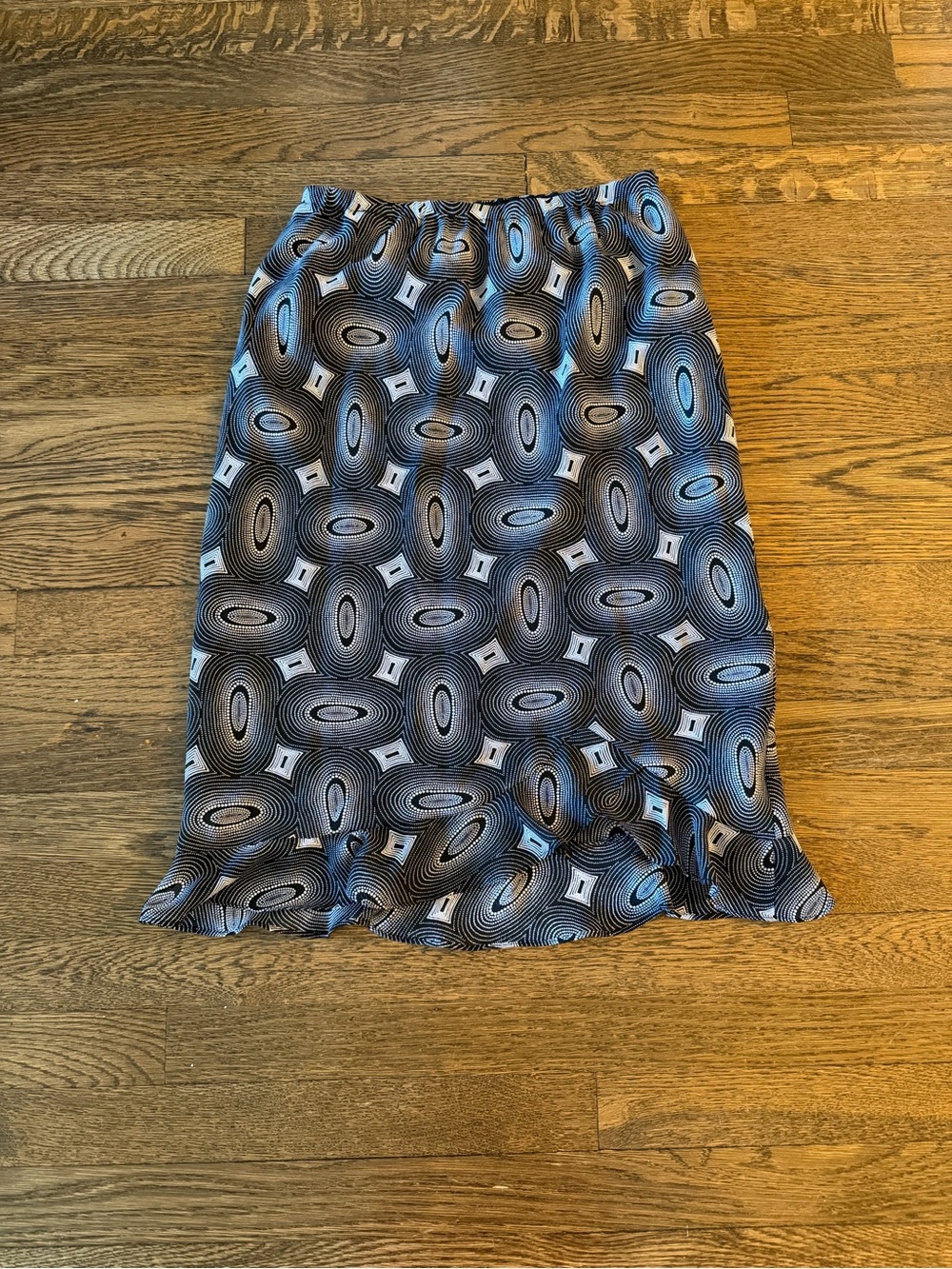 Vintage 90s Geometric Knee Length Skirt